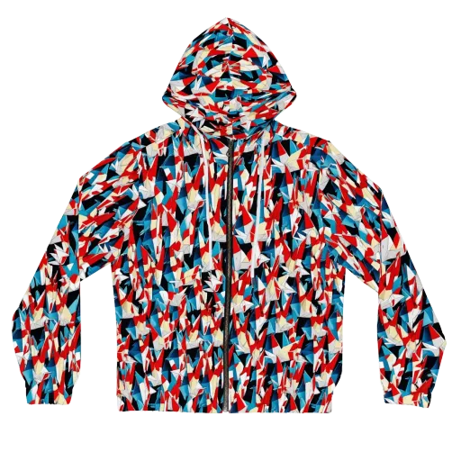 Origami Riot on a Women's Full-Zip Hoodie