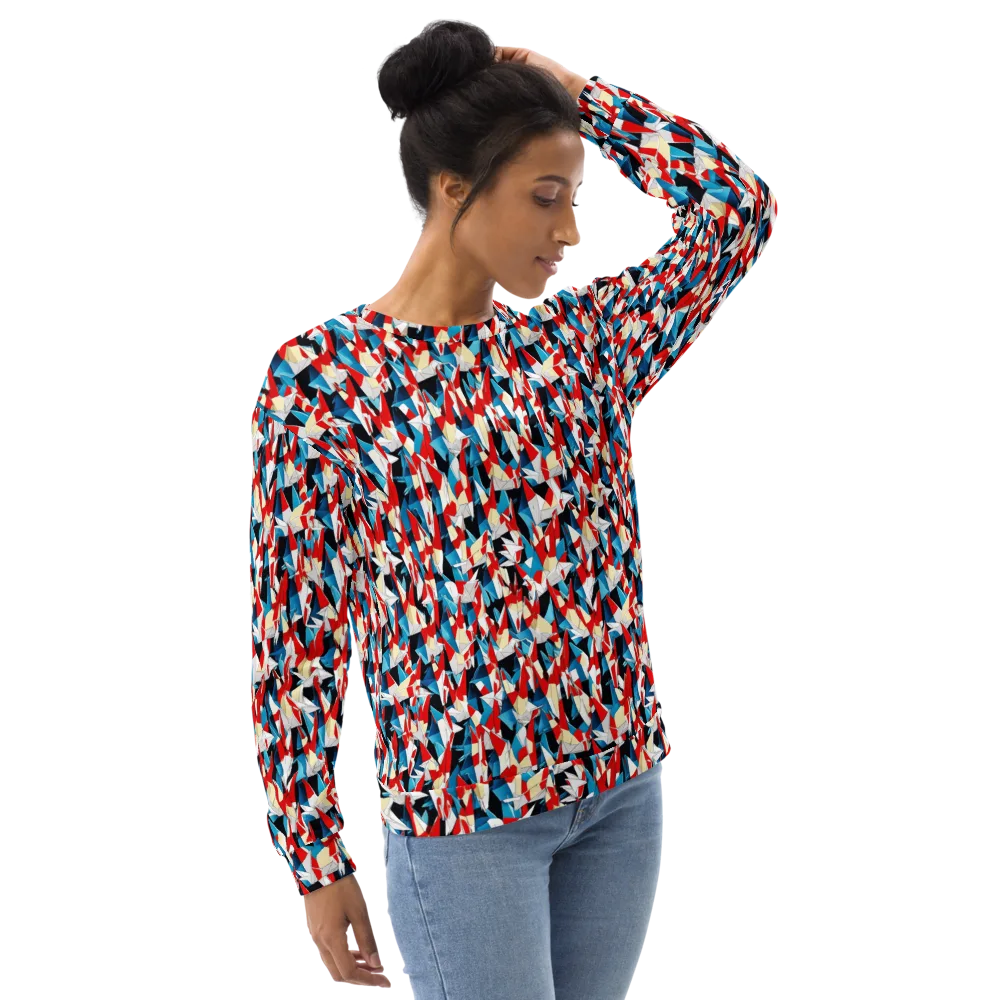 Origami Riot on Sweatshirt — Right Front