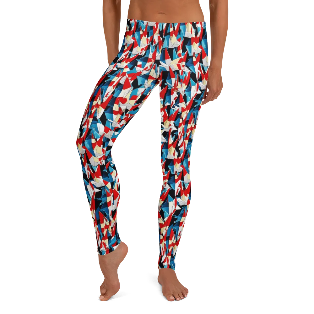 Origami Riot on Leggings — Front