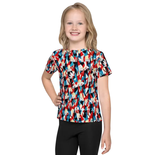 Origami Riot on a Kids Crew Neck T-Shirt