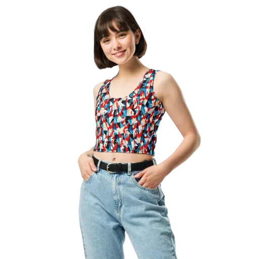 Origami Riot on a Crop Top