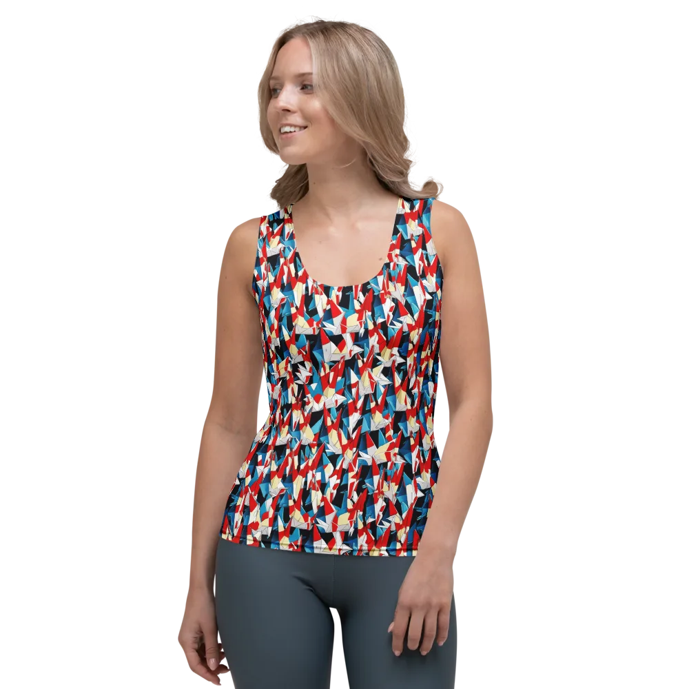 Origami Riot on Women's Tank Top — Front
