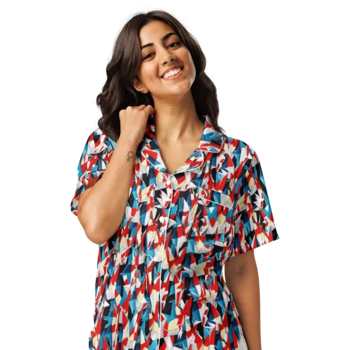 Origami Riot on a Women's Short Sleeve Pajama Top
