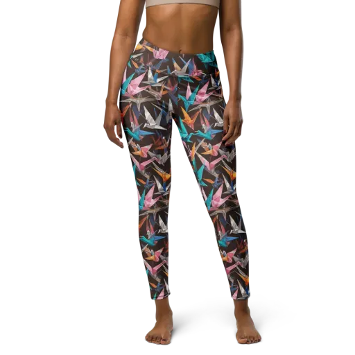 Origami Aviary on a Yoga Leggings