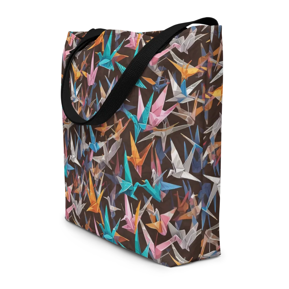 Origami Aviary on Large Tote Bag W/ Pocket — Front