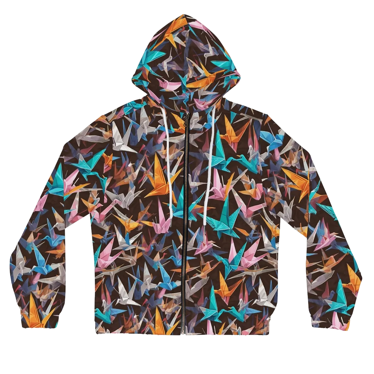 Origami Aviary on Women's Full-Zip Hoodie — Front