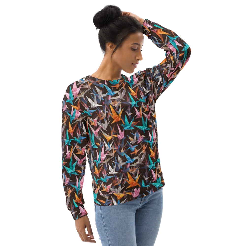 Origami Aviary on Sweatshirt — Right Front