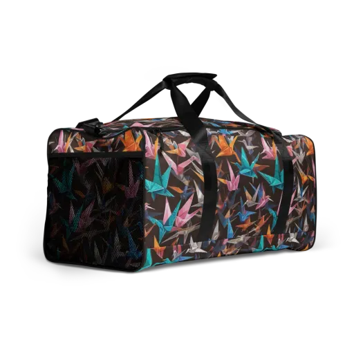 Origami Aviary on a Duffle Bag