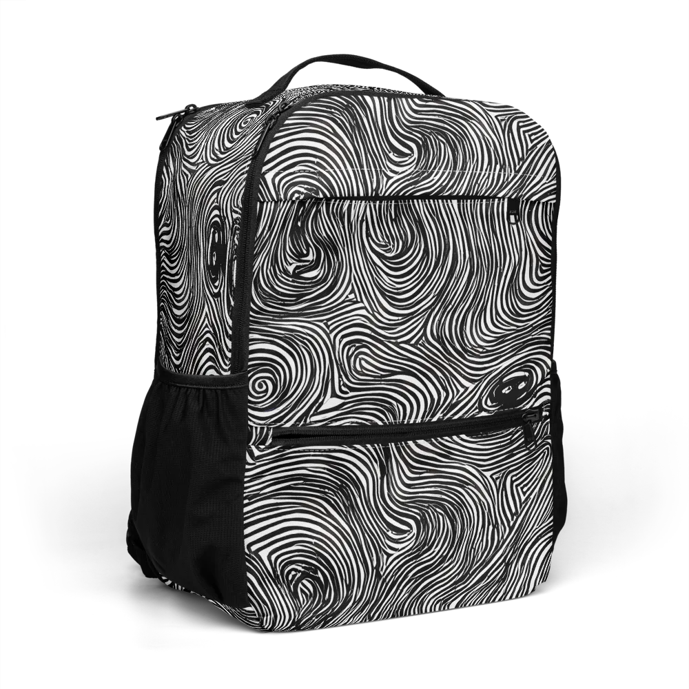 Ink Vortex on Utility Backpack — Right Front