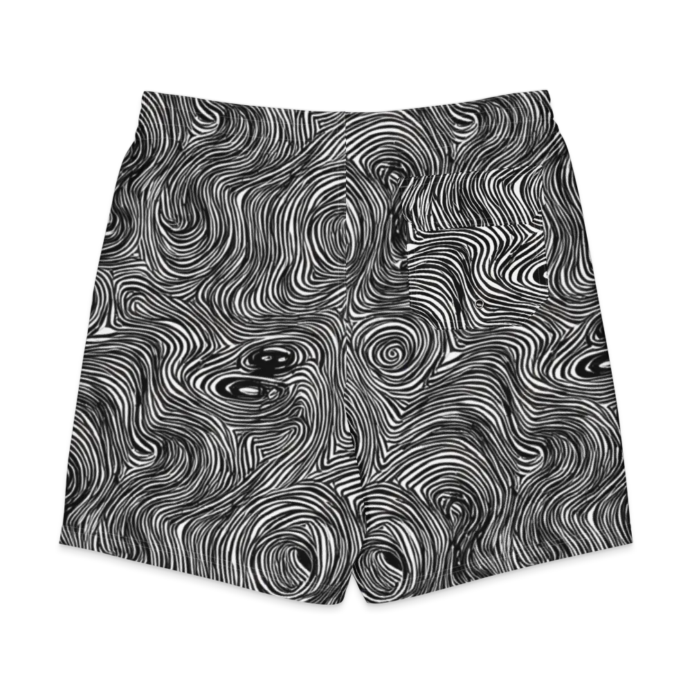 Ink Vortex on Men's Board Shorts — Back
