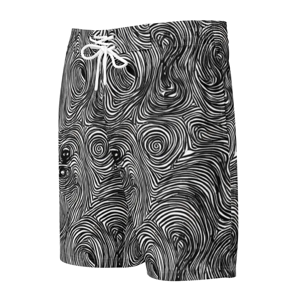 Ink Vortex on Men's Board Shorts — Front