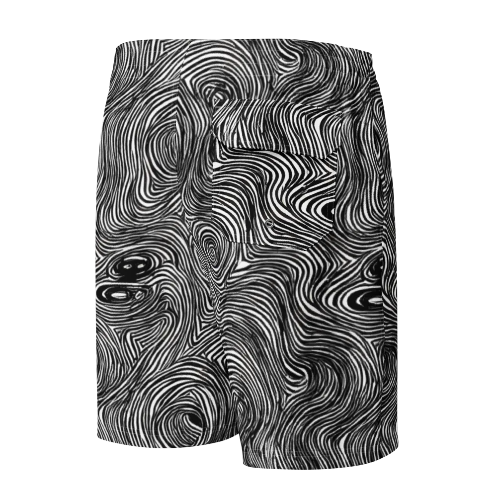 Ink Vortex on Men's Board Shorts — Back