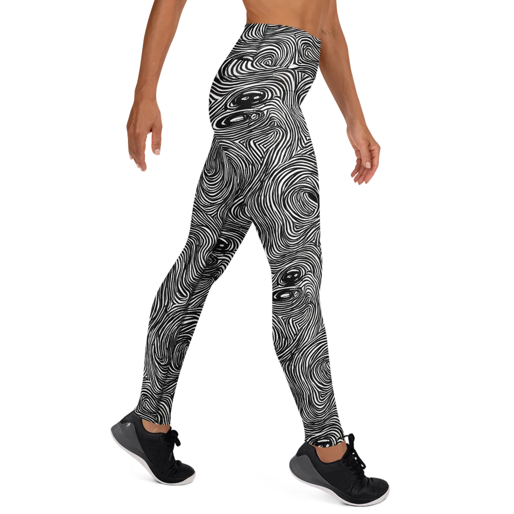 Ink Vortex on Yoga Leggings — Right