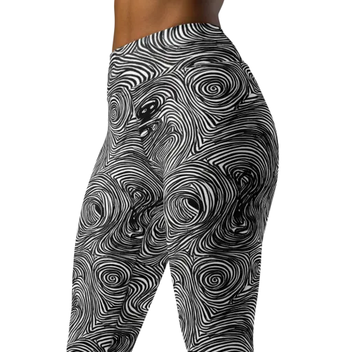 Ink Vortex on a Yoga Leggings