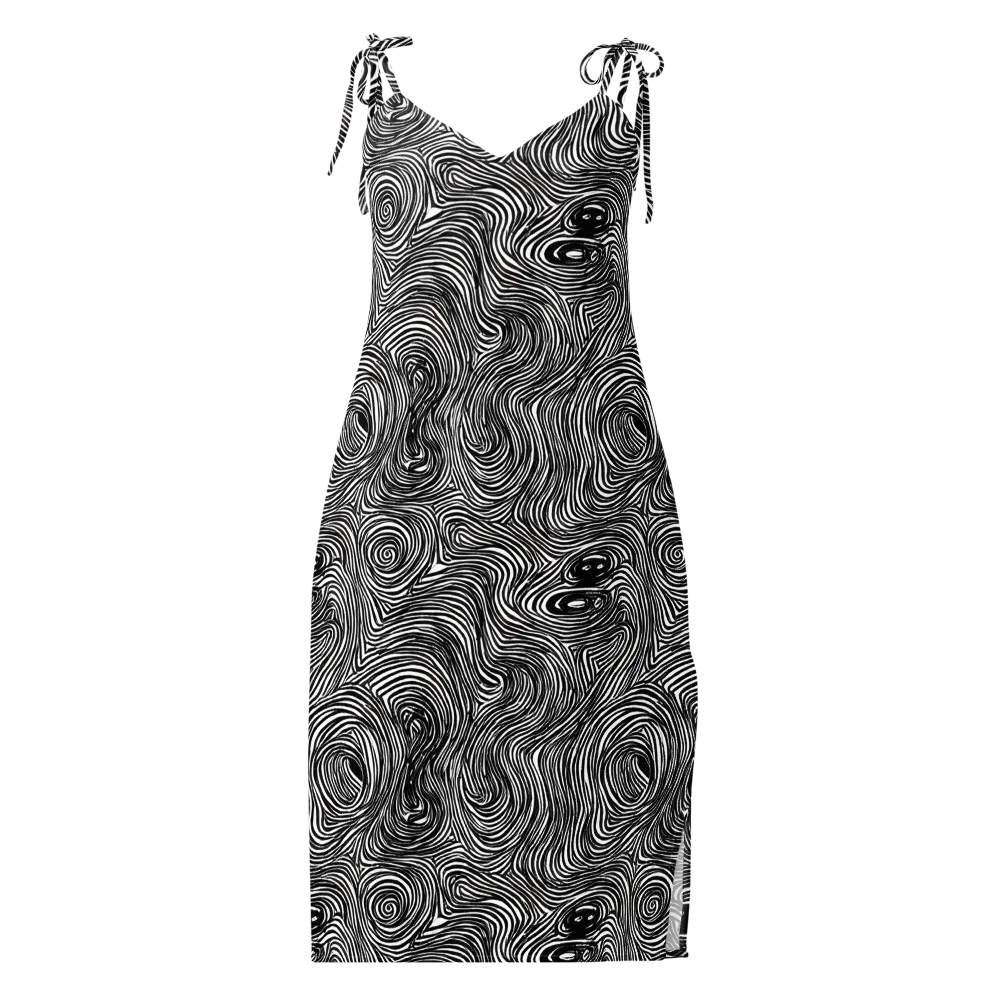 Ink Vortex on Slip Dress — Front