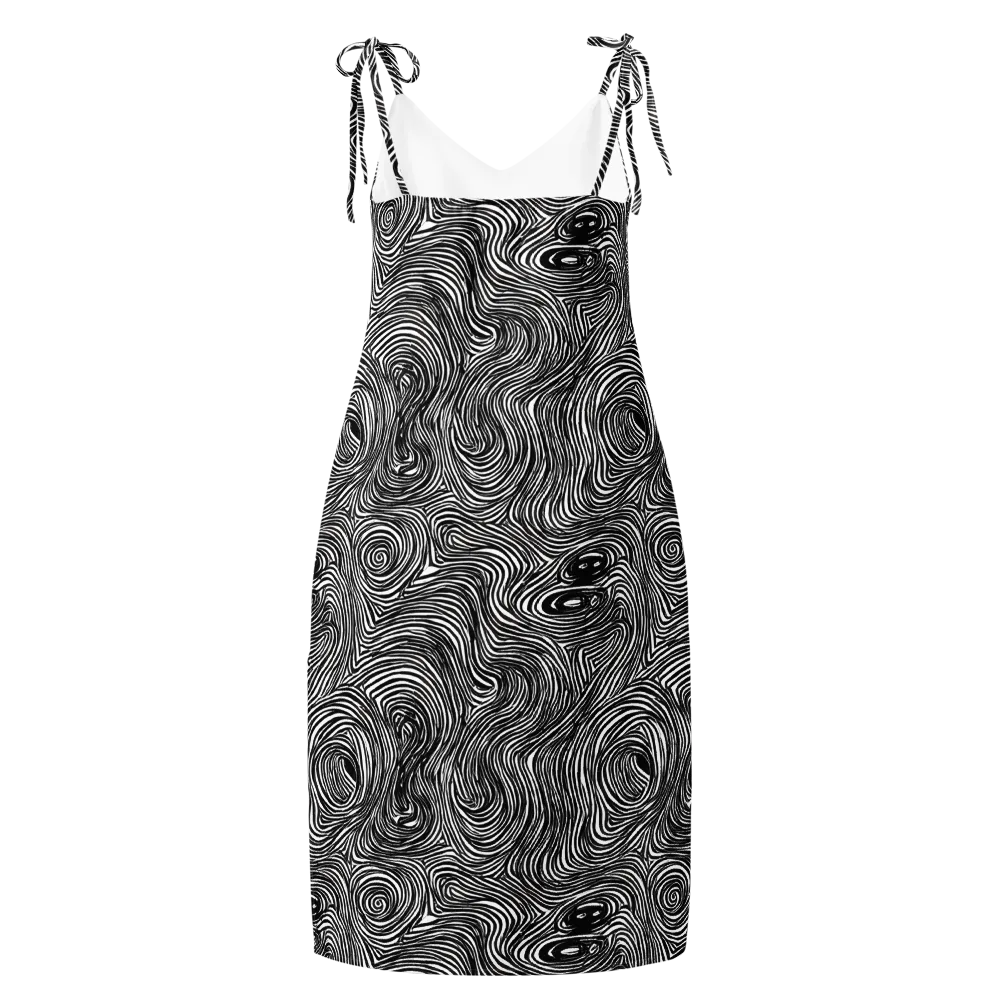 Ink Vortex on Slip Dress — Back