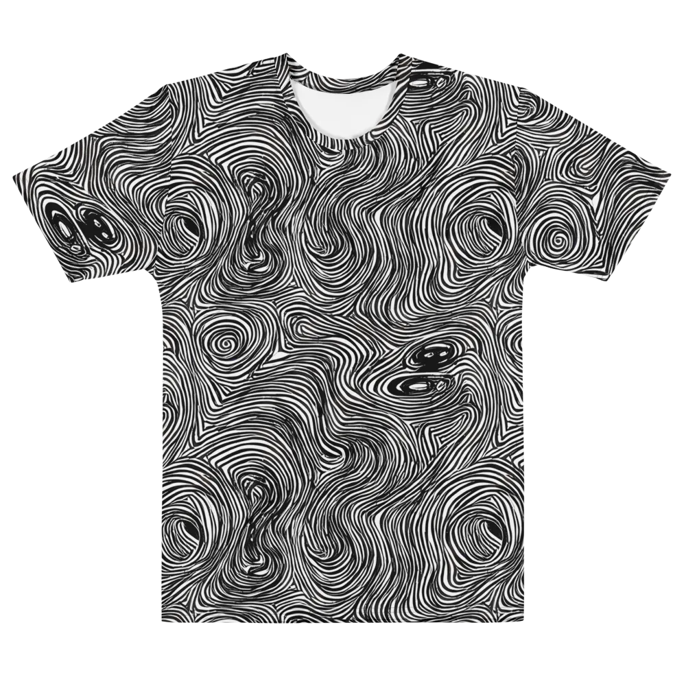 Ink Vortex on Men's Cotton Crew Neck T-Shirt — Front