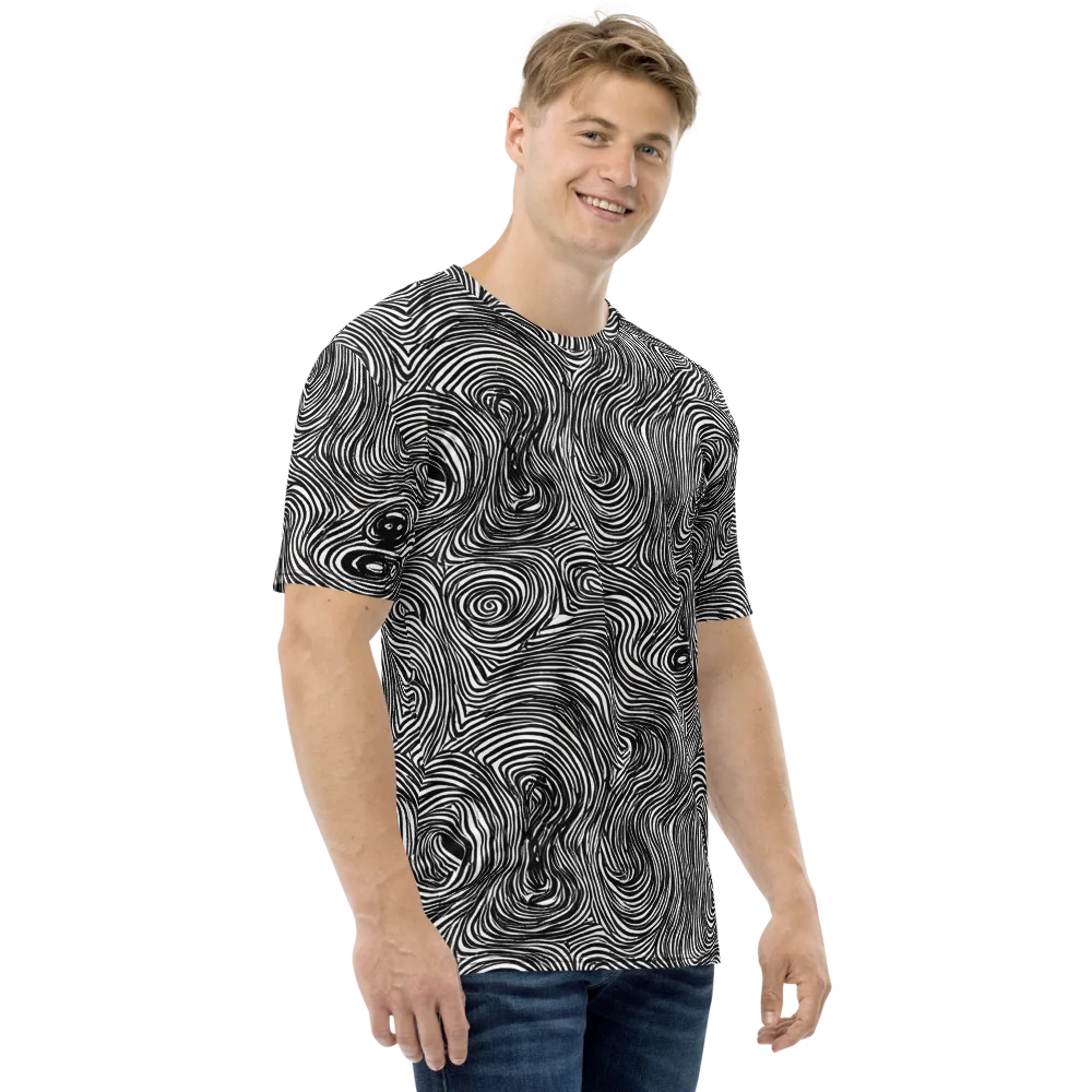 Ink Vortex on Men's Crew Neck T-Shirt — Right