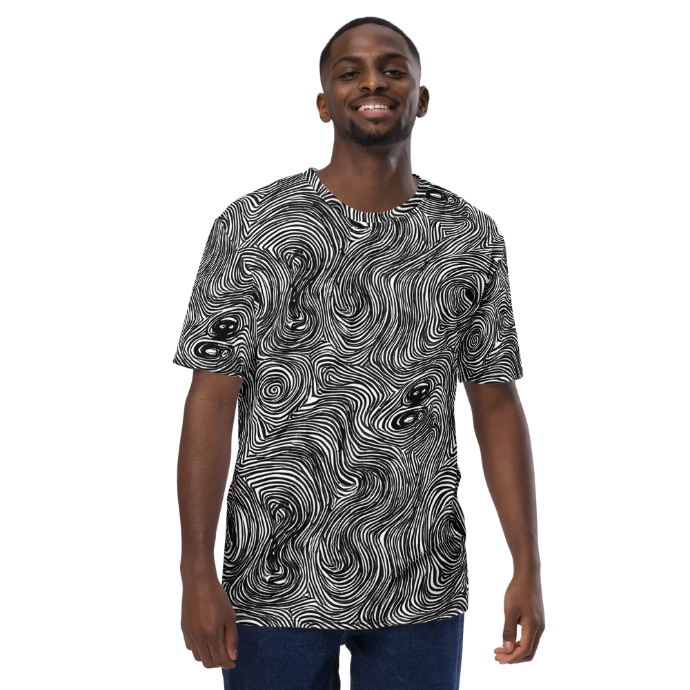 Ink Vortex on Men's Crew Neck T-Shirt — Front