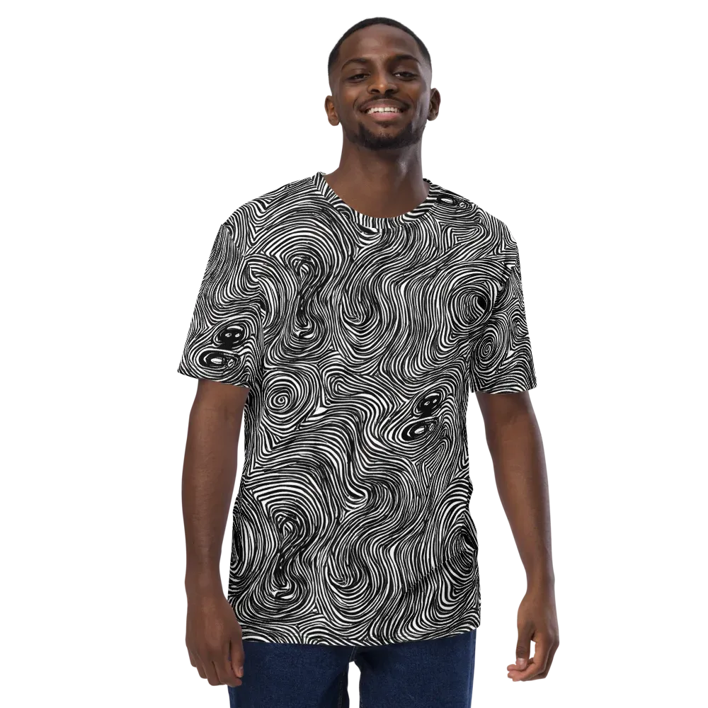 Ink Vortex on Men's Crew Neck T-Shirt — Front