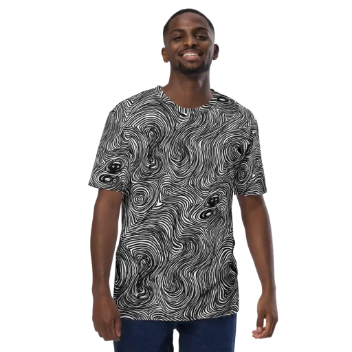 Ink Vortex on a Men's Crew Neck T-Shirt