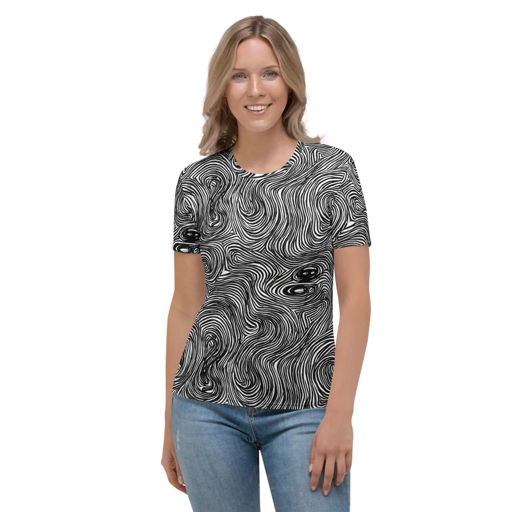 Ink Vortex on Women's Crew Neck T-Shirt — Front
