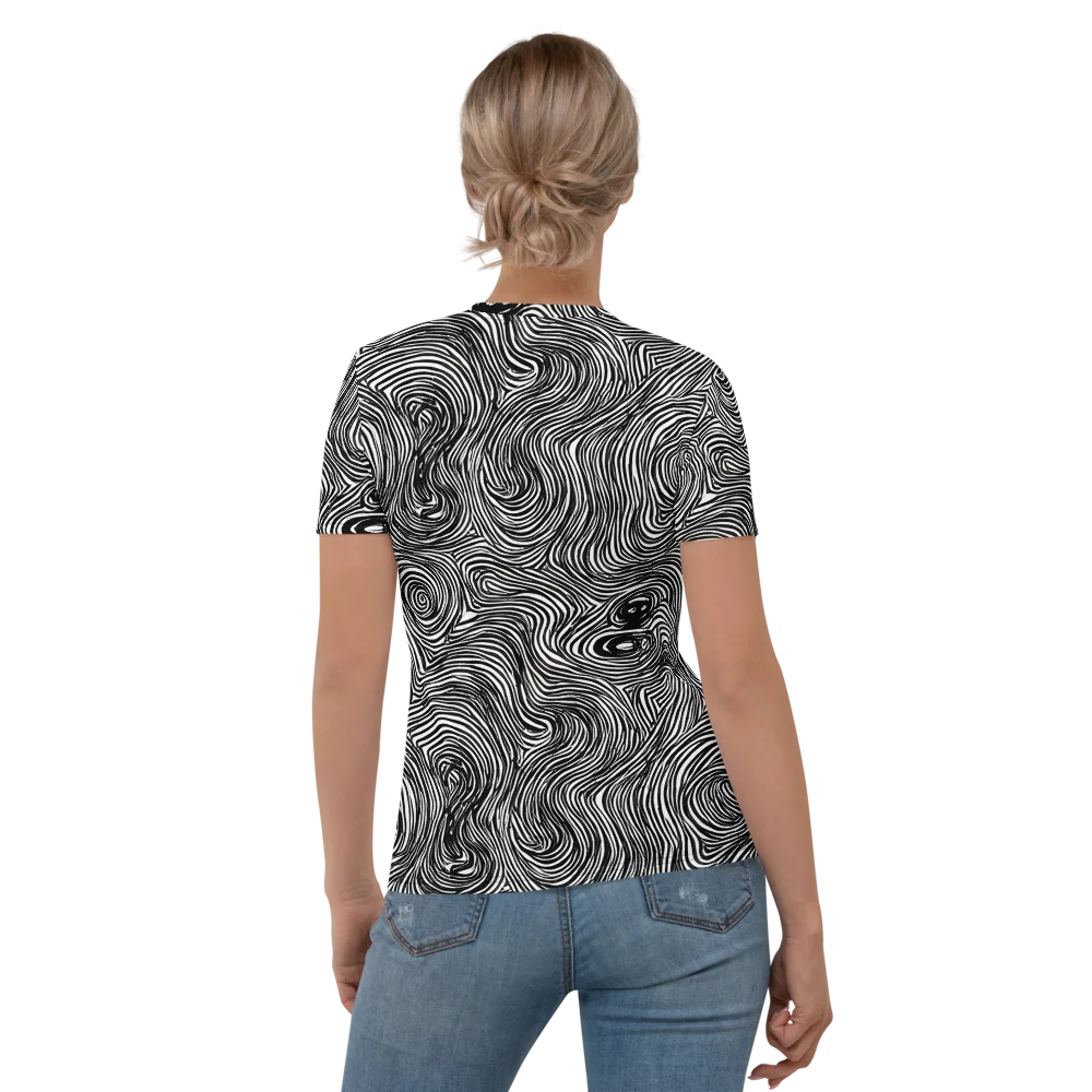 Ink Vortex on Women's Crew Neck T-Shirt — Back