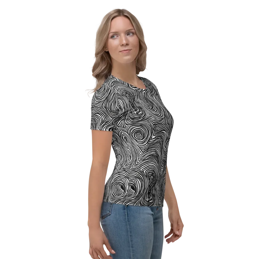 Ink Vortex on Women's Crew Neck T-Shirt — Right