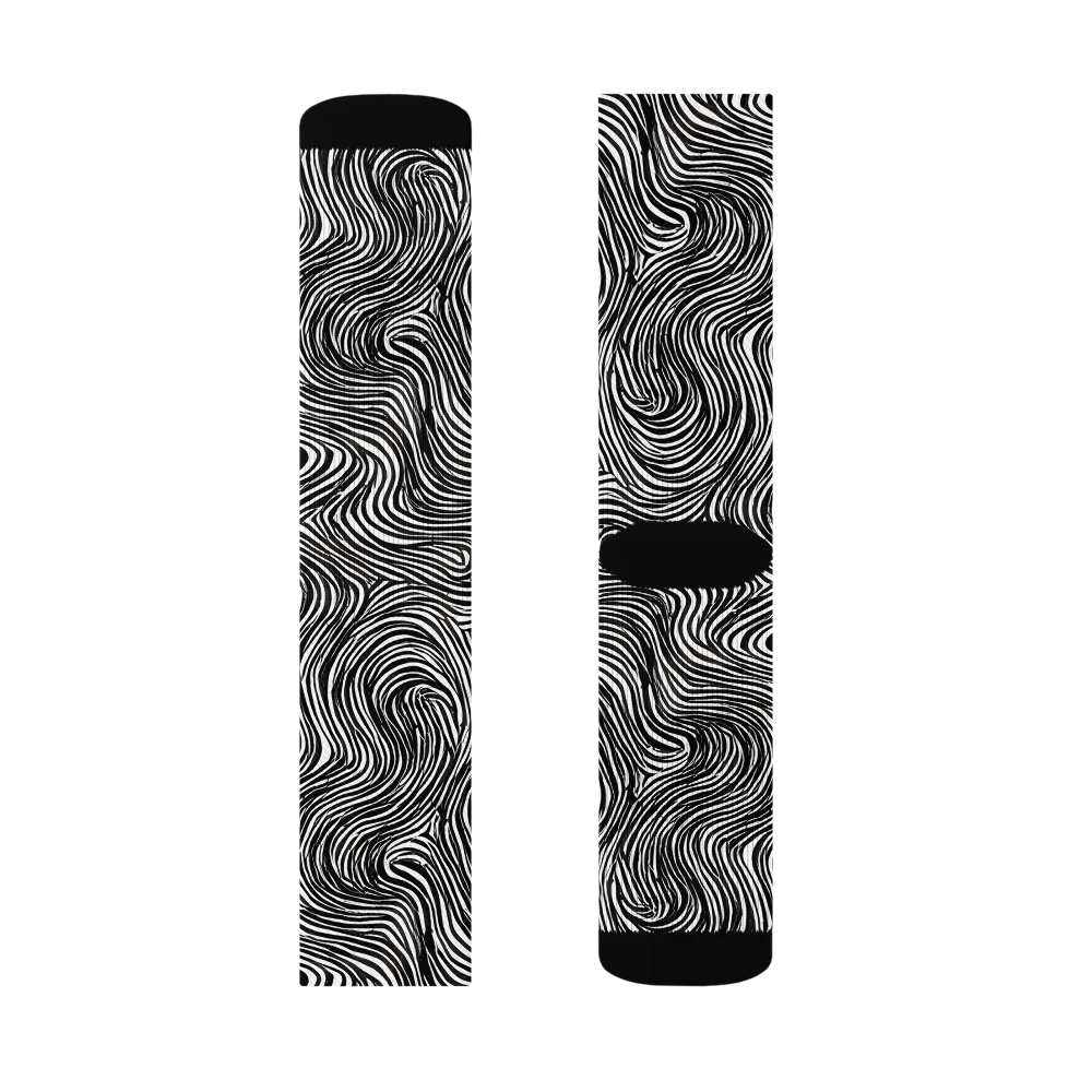 Ink Vortex on Socks — Left Sock