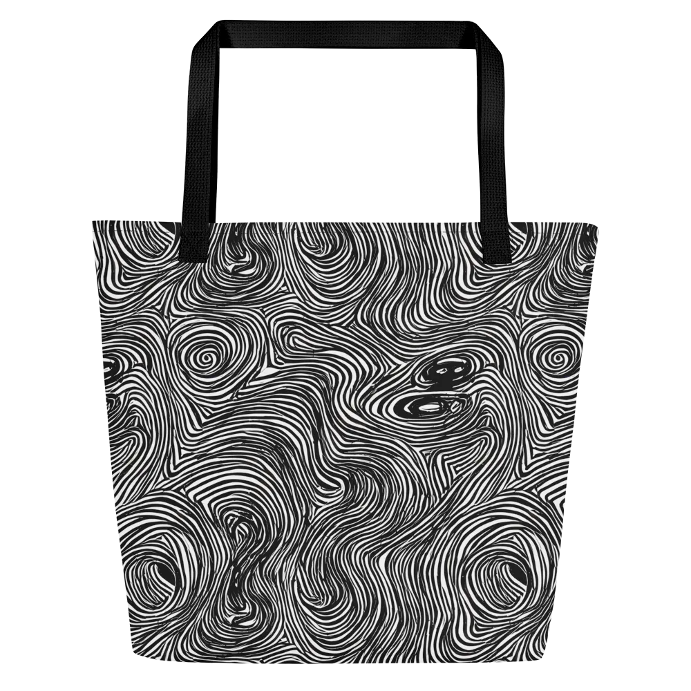 Ink Vortex on Large Tote Bag W/ Pocket — Front