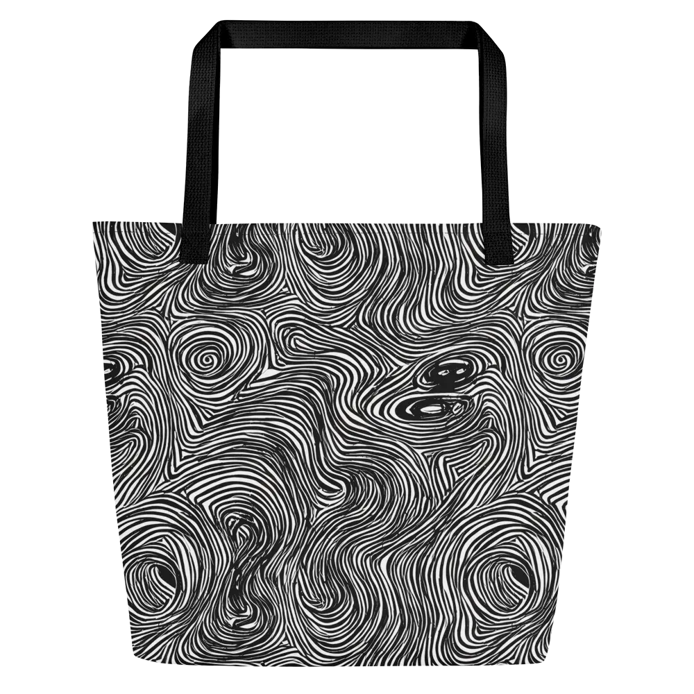 Ink Vortex on Large Tote Bag W/ Pocket — Front