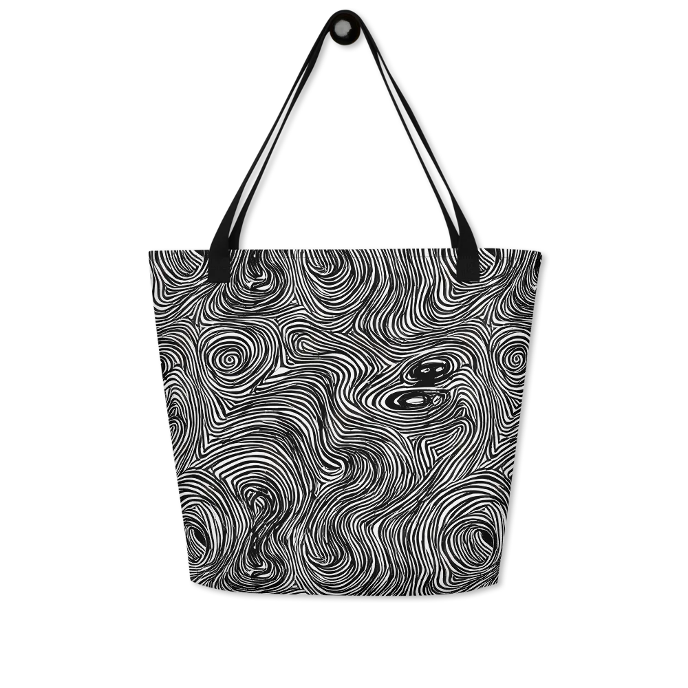 Ink Vortex on Large Tote Bag W/ Pocket — Front