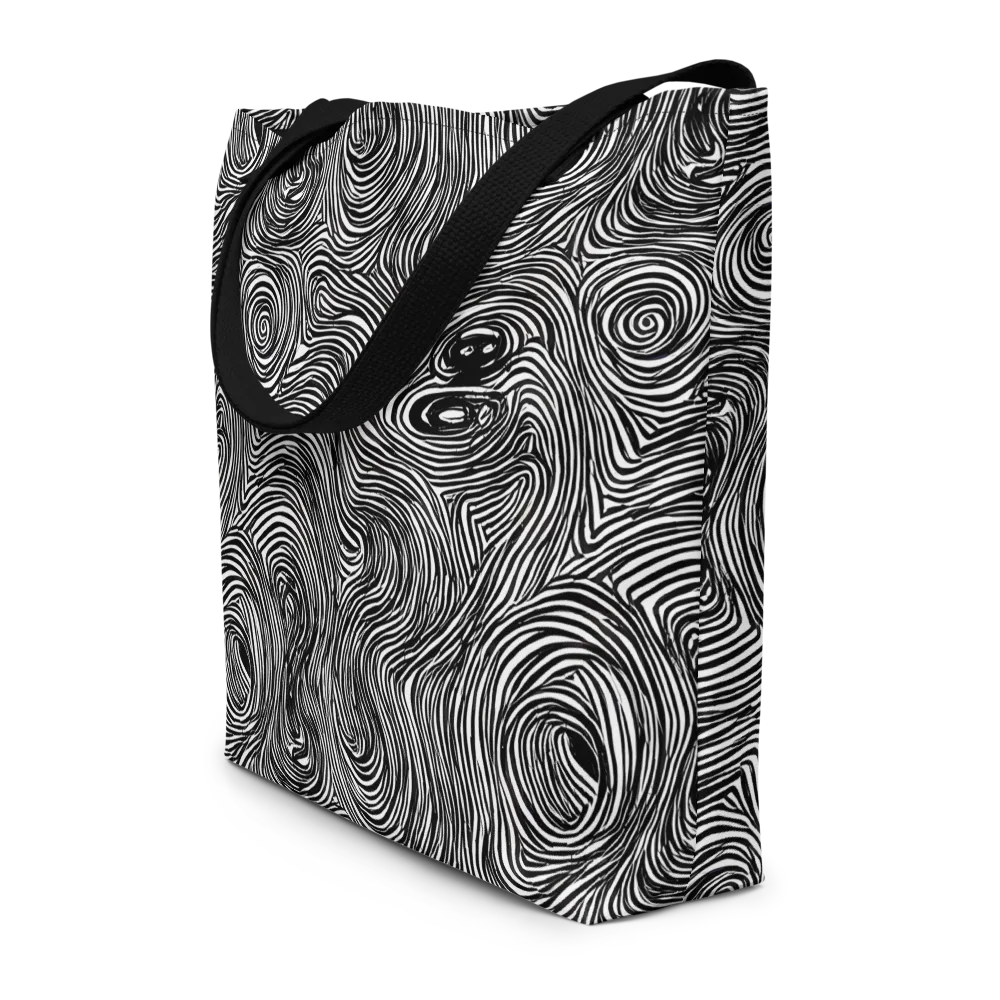Ink Vortex on Large Tote Bag W/ Pocket — Front