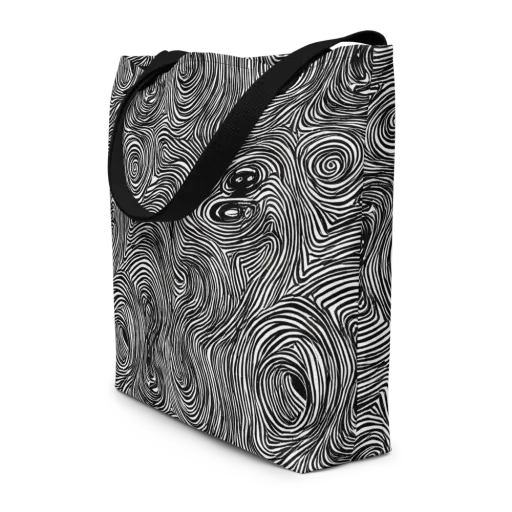 Ink Vortex on a Large Tote Bag W/ Pocket