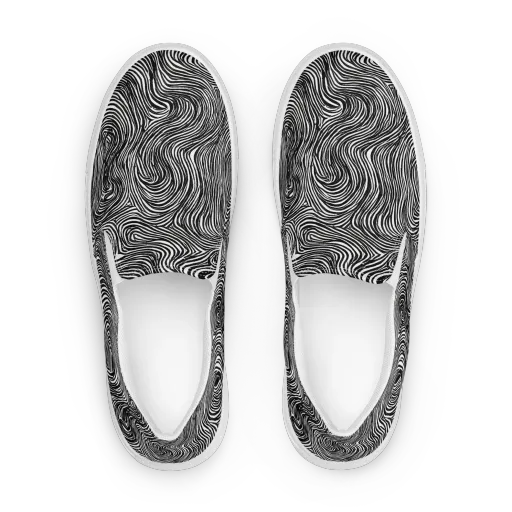 Ink Vortex on a Women's Slip-On Canvas Shoes