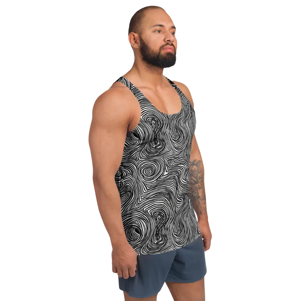 Ink Vortex on Men's Tank Top — Right Front