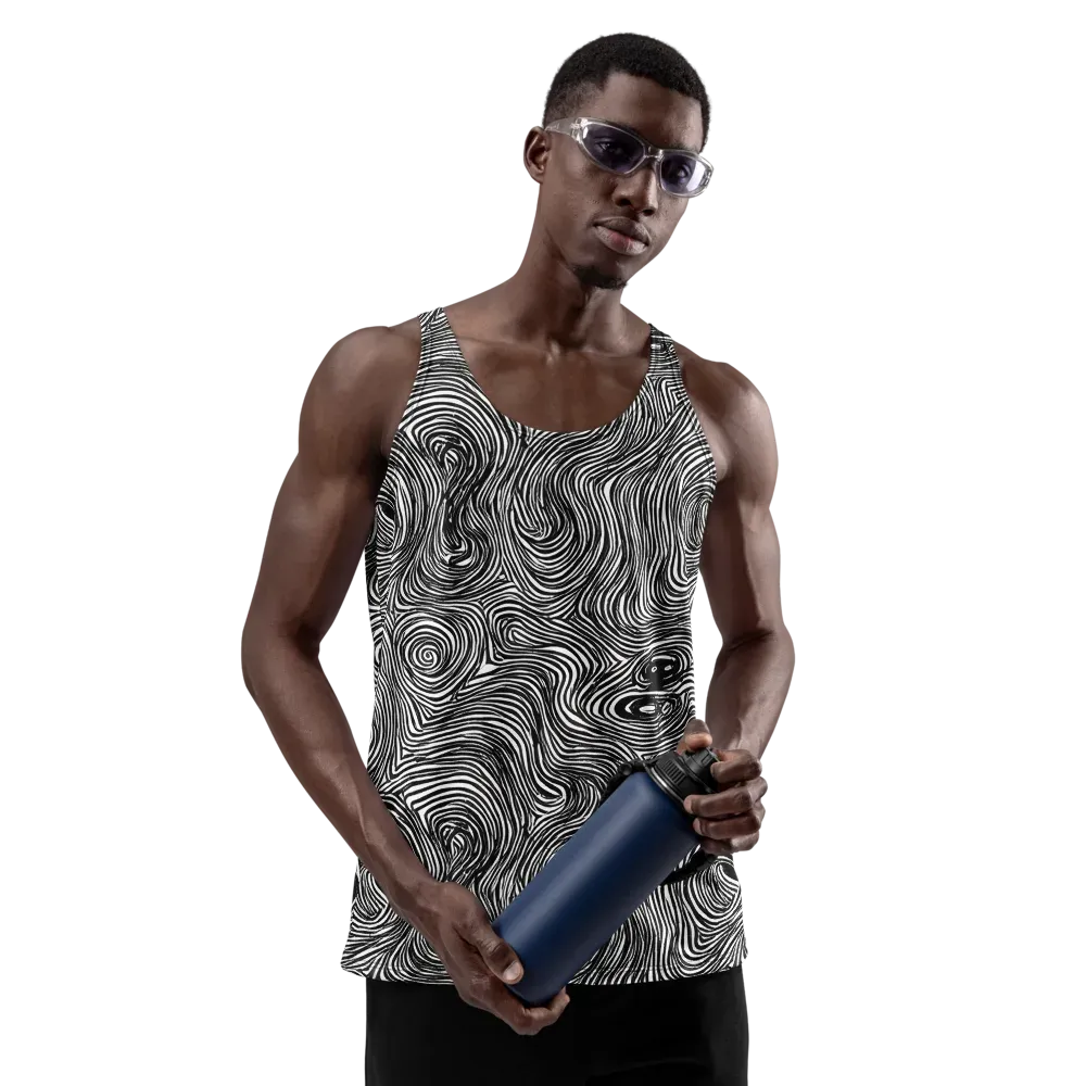 Ink Vortex on Men's Tank Top — Front