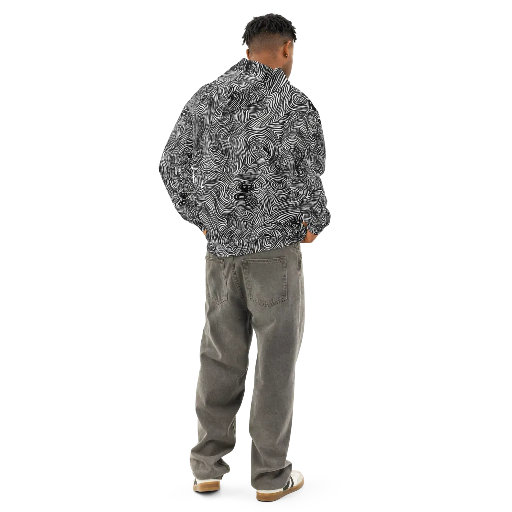 Ink Vortex on Cotton Hoodie — Back