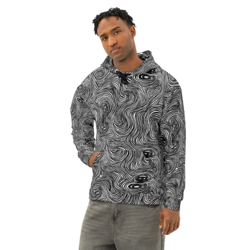 Ink Vortex on a Cotton Hoodie