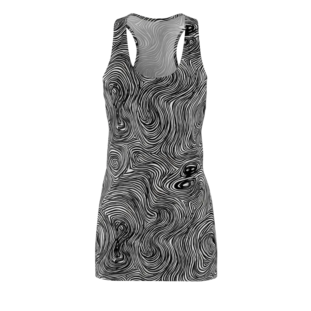 Ink Vortex on Racerback Dress — Front