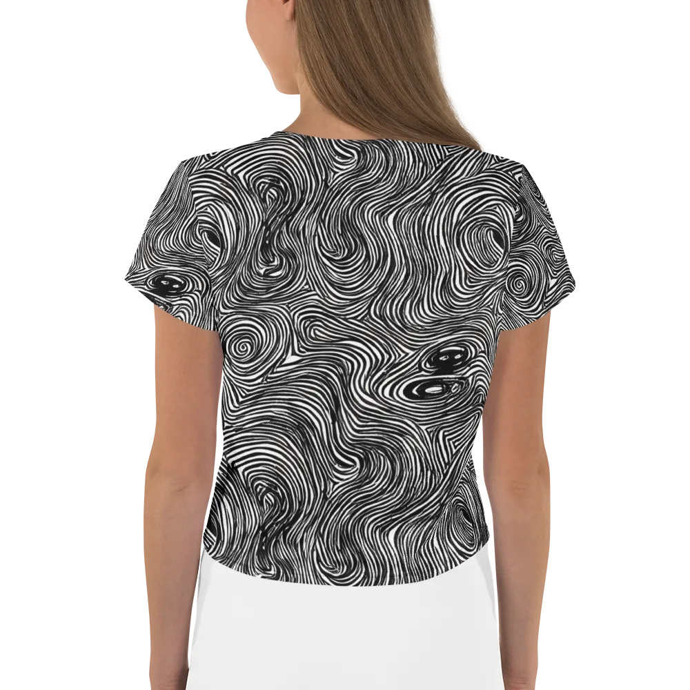 Ink Vortex on Crop Tee — Back