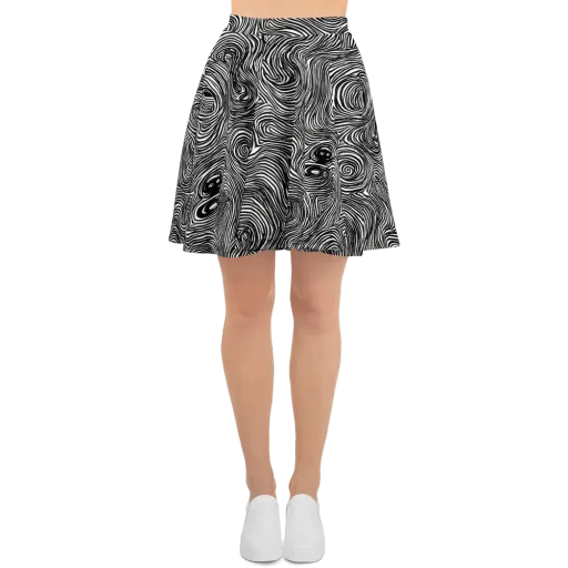 Ink Vortex on a Skater Skirt