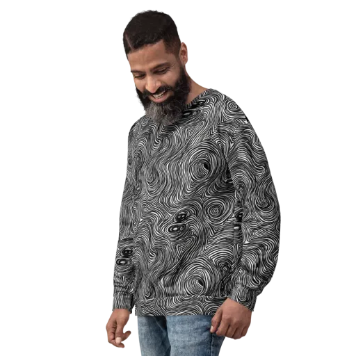 Ink Vortex on a Sweatshirt