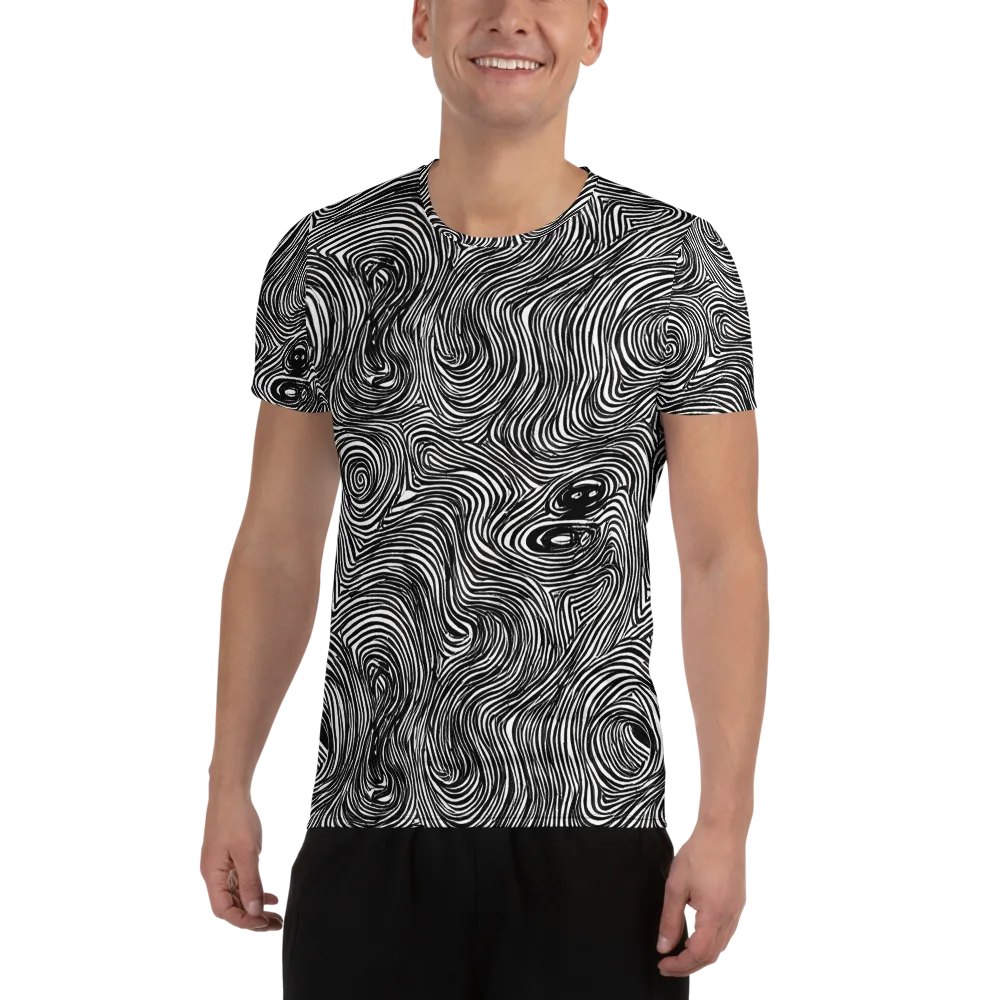 Ink Vortex on Men's Athletic T-Shirt — Front