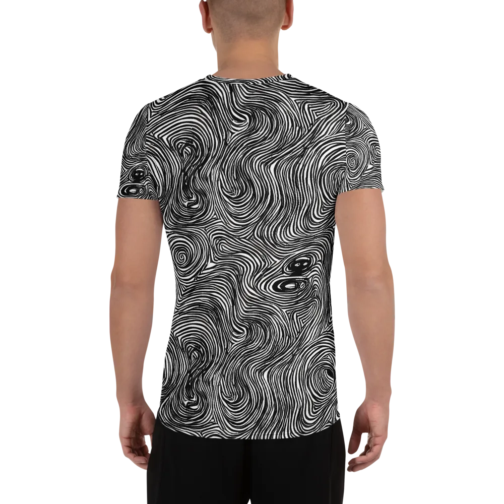 Ink Vortex on Men's Athletic T-Shirt — Back