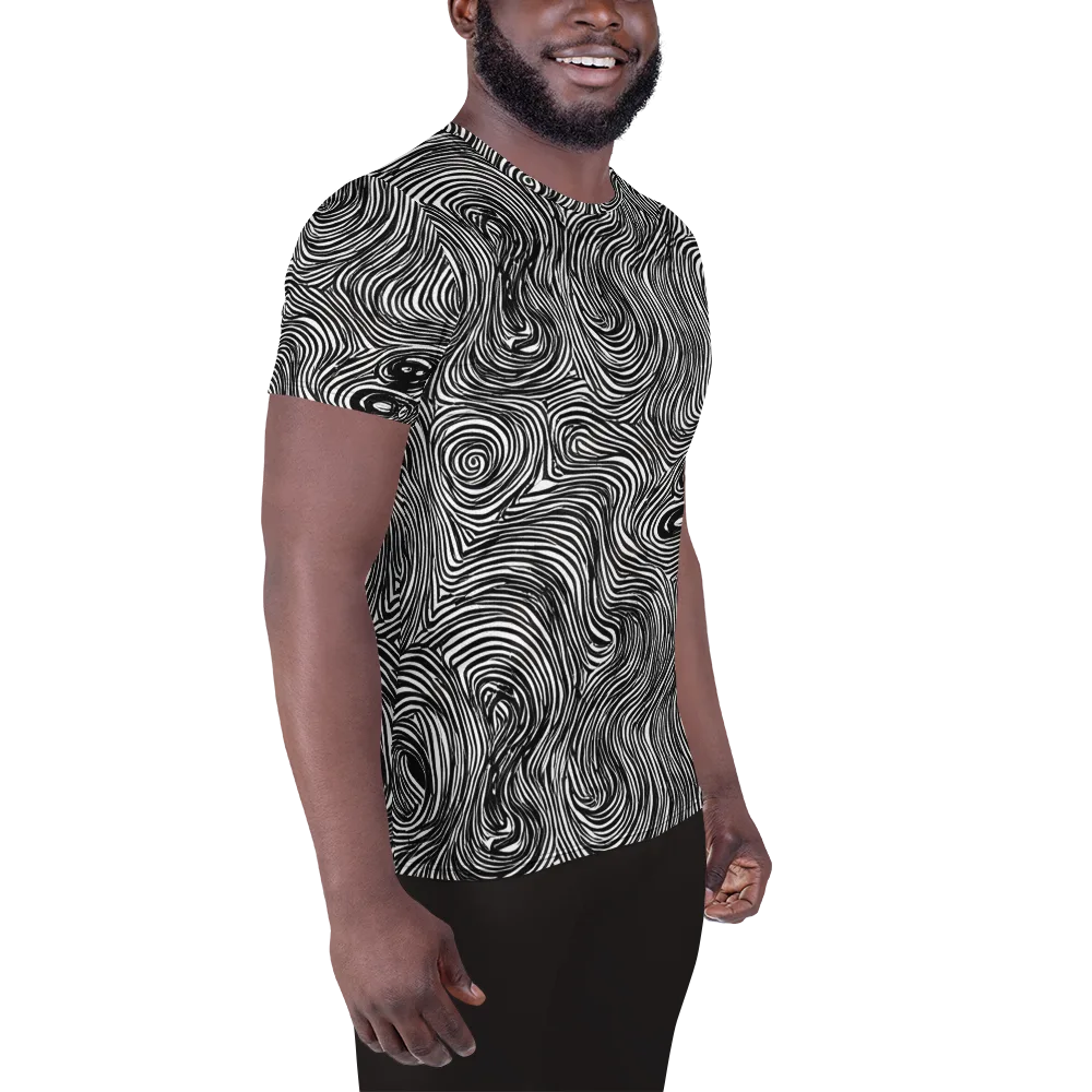 Ink Vortex on Men's Athletic T-Shirt — Right