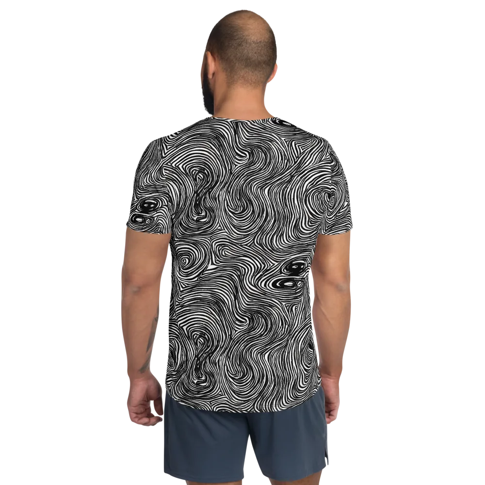 Ink Vortex on Men's Athletic T-Shirt — Back