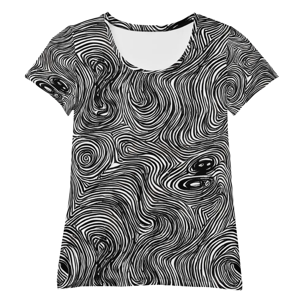 Ink Vortex on Women's Athletic T-Shirt — Front