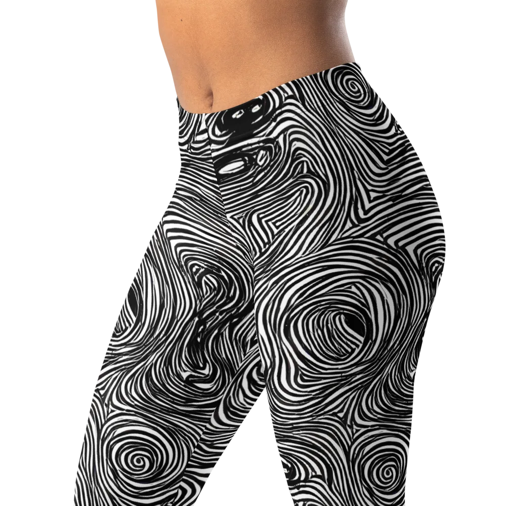 Ink Vortex on Leggings — Left Front