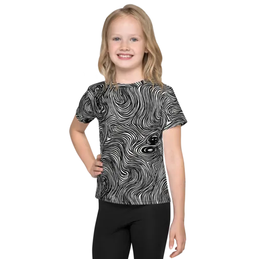 Ink Vortex on a Kids Crew Neck T-Shirt
